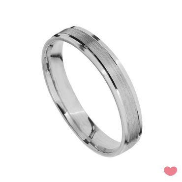 Aliança Anilha Lapidada 3.5mm Confort Fit