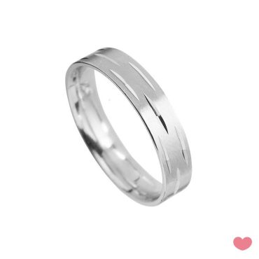 Aliança Anilha Lapidada 4.5mm Confort fit
