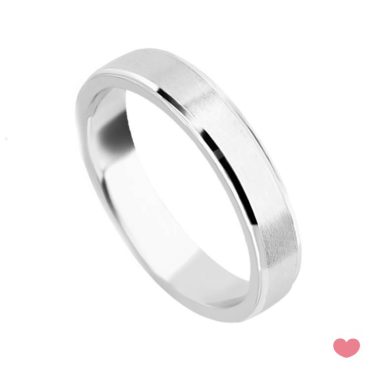 Aliança Lapidada 4mm Confort fit