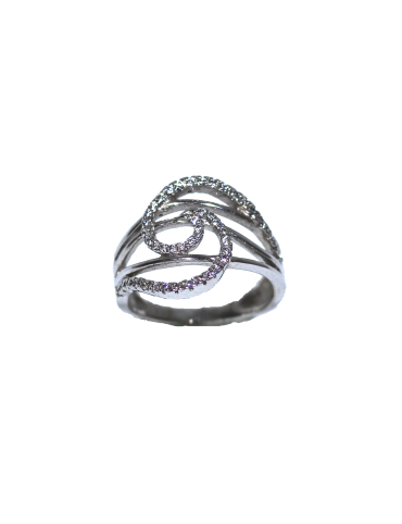 Anel em Ouro Branco 9k 9KANB104