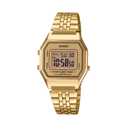 Relógio CASIO Vintage Lady LA680WEGA-9ER, precisão e elegância num look Vintage em tons de dourado