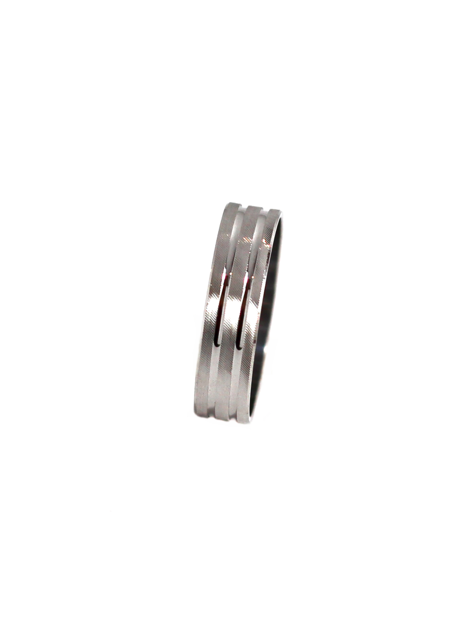 Aliança em Ouro Branco 9k 9KALB003