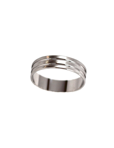 Aliança em Ouro Branco 9k 9KALB003
