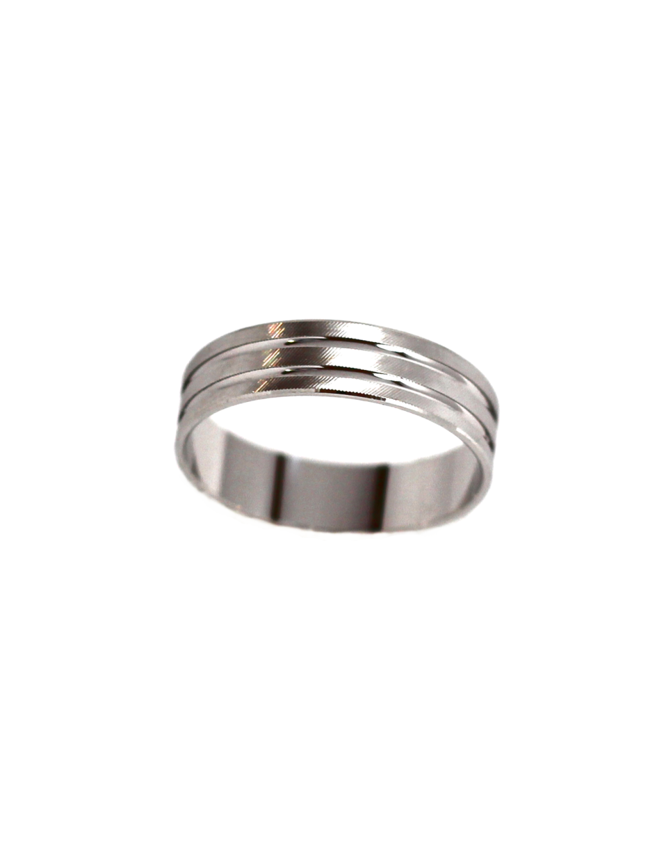 Aliança em Ouro Branco 9k 9KALB003