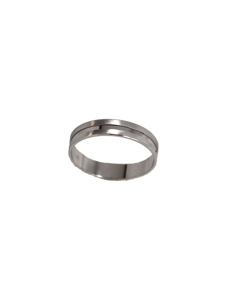Aliança em Ouro Branco 9k 9KALM009