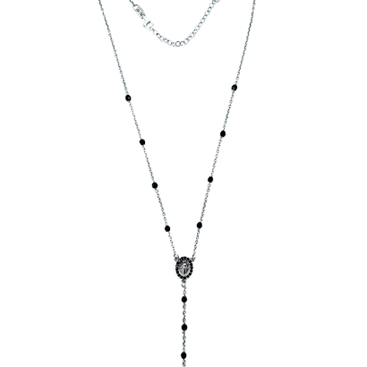 Ourivesaria Moreira - Relógios e Joias - Colar prata com pedras pretas Ourivesaria Moreira - Relógios e Joias - Colar prata com pedras pretas
