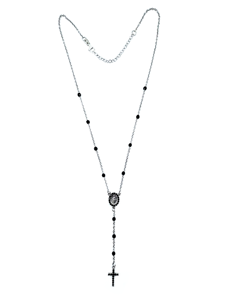 Ourivesaria Moreira - Relógios e Joias - Colar prata com pedras pretas Colar prata com pedras pretas