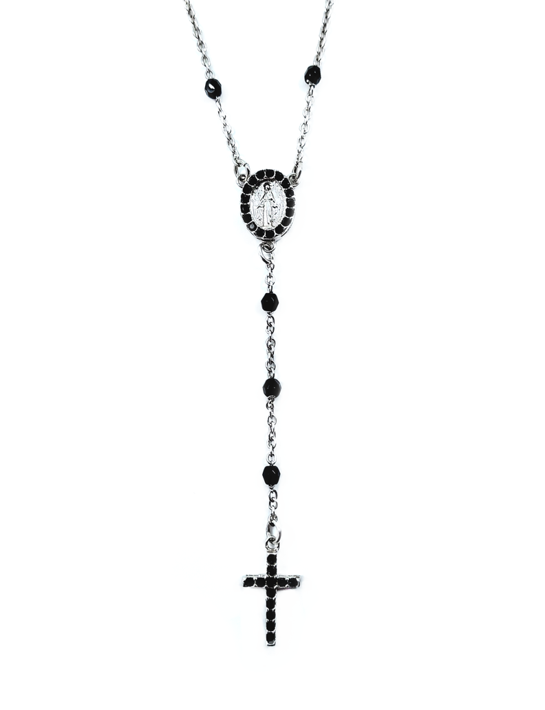 Ourivesaria Moreira - Relógios e Joias - Colar prata com pedras pretas Colar prata com pedras pretas