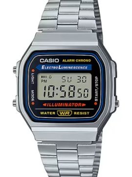 Relógio CASIO Vintage A168WA-1YES, um relógio simples em metal fácil de combinar com diferentes estilos