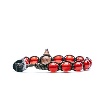 Pulseira Tamashii - Ágata Vermelho paixão: Vitalidade e Paixão