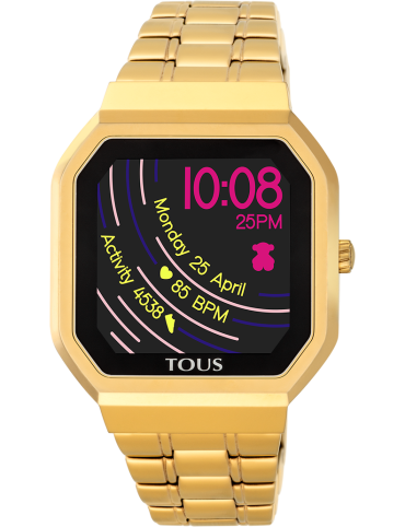 Smartwatch TOUS B-Connect em aço IP Dourado