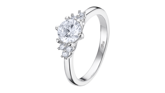 Solitário Prata Lotus Silver com Zircónias LP3443-3