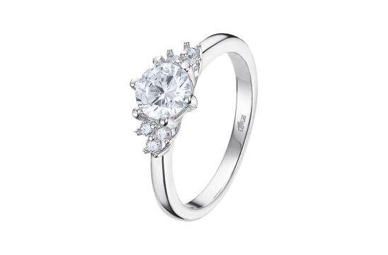 Solitário Prata Lotus Silver com Zircónias LP3443-3