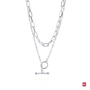 Colar Hassu Double Chain 7HSS010718B