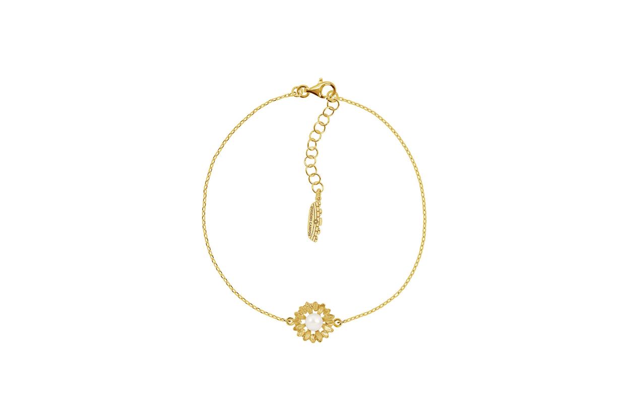 Ourivesaria Moreira - Relógios e Joias - PULSEIRA ALMA III EM PRATA DOURADA COM PÉROLA PULSEIRA ALMA III EM PRATA DOURADA COM PÉROLA