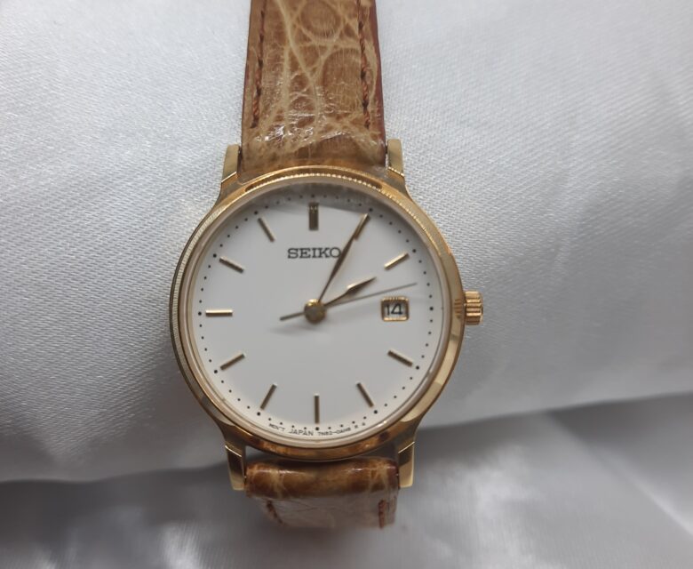 Seiko relógio em ouro 18k