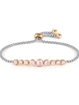 Pulseira Nomination Pedras Rosa Bicolor