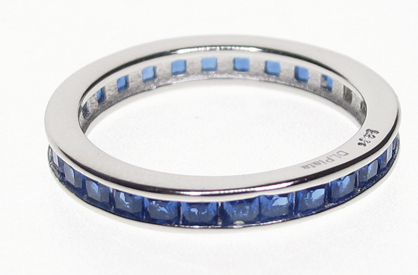 Ourivesaria Moreira - Relógios e Joias - Aliança Di.Plata Zircónias Azul 2010742/18