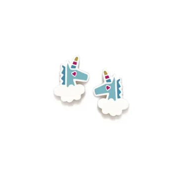 Brincos ARP Unicórnio Azul Rosca 035ROS