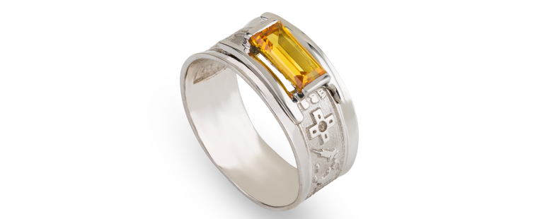 Anel de Curso com Zircónias ANF003900B