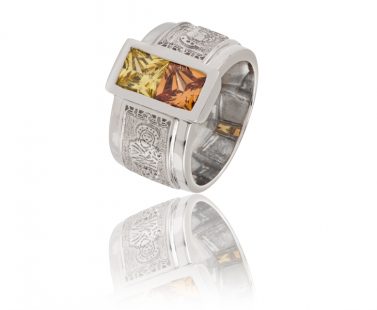 Anel de Curso com Zircónias ANF004304B