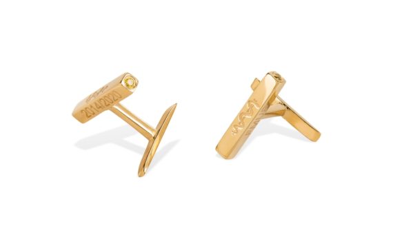 Botão de Punho de Curso com Zircónias BPF005939