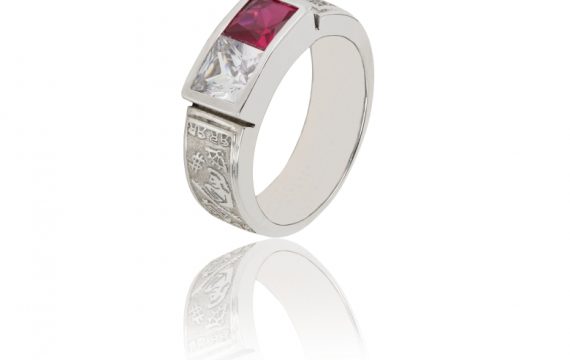 Anel de Curso com Zircónias ANF003819B