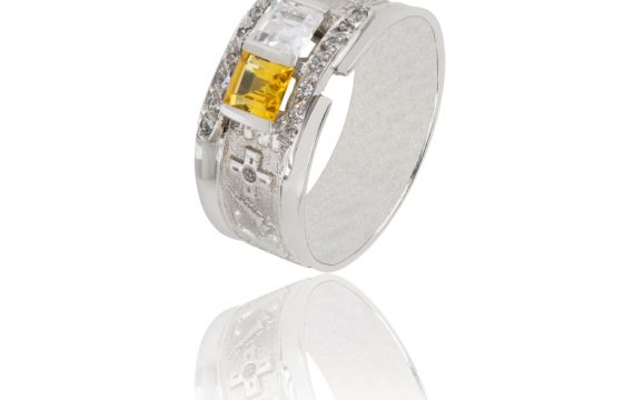 Anel de Curso com Zircónias ANF003921B