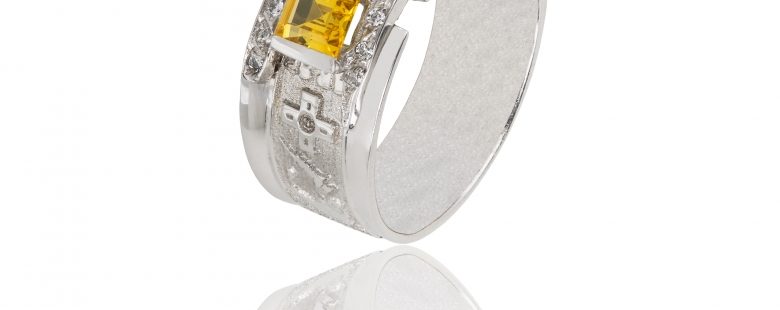 Anel de Curso com Zircónias ANF003921B