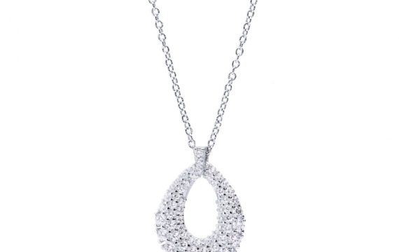 Colar com Gota com zircónias 1cm-0322202168