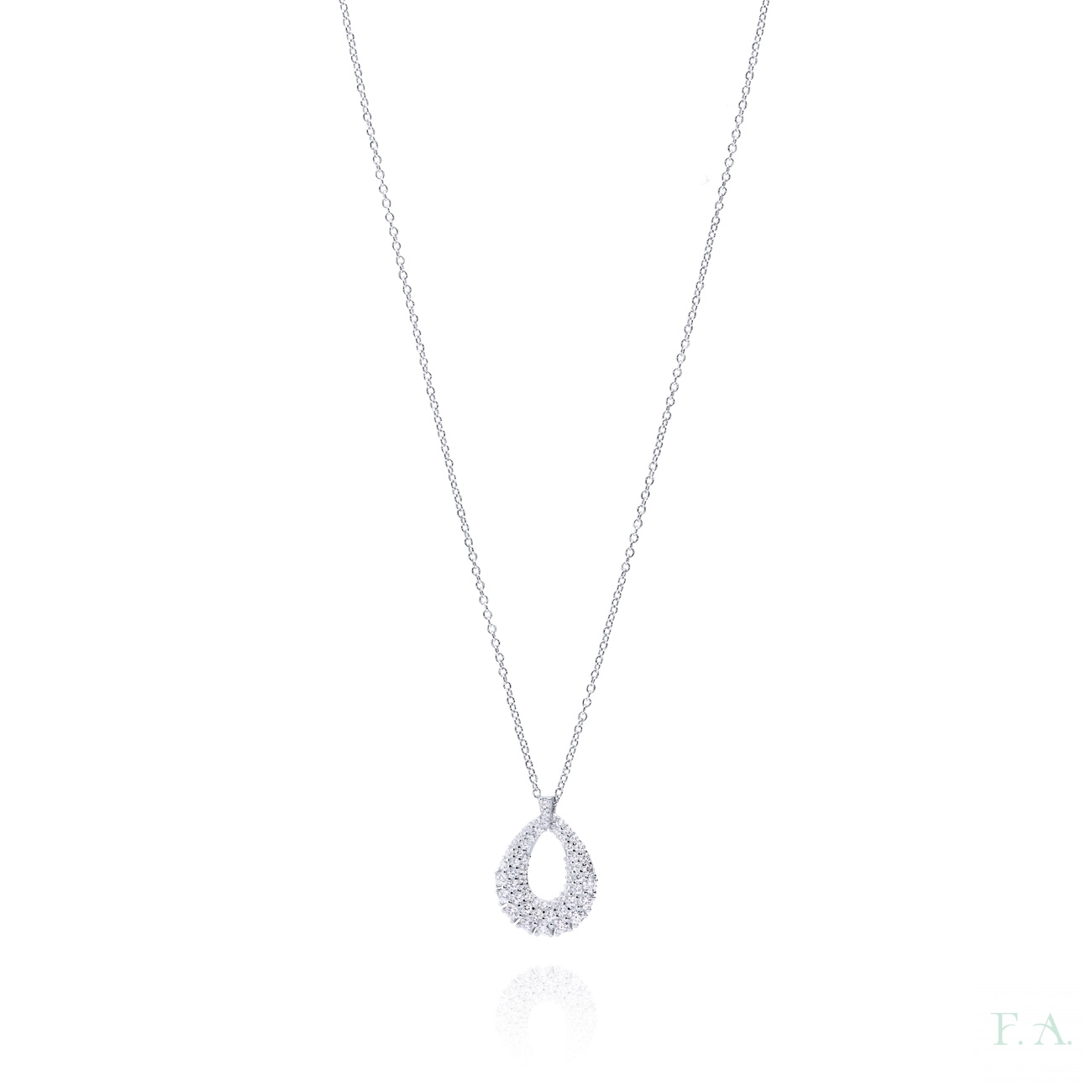 Ourivesaria Moreira - Relógios e Joias - Colar com Gota com zircónias 1cm-0322202168 Colar com Gota com zircónias 1cm-0322202168