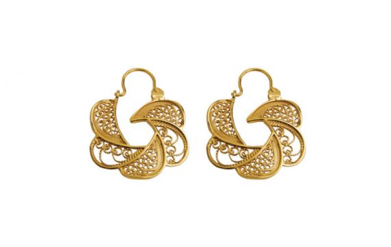 Argolas Saudade Filigrana Milagre das Rosas 1B6-FL0411A