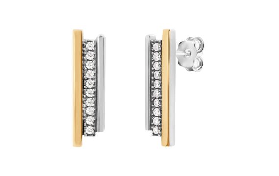 Brincos Sierra em prata e ouro Eugénio Campos J14.A047.E.1.00