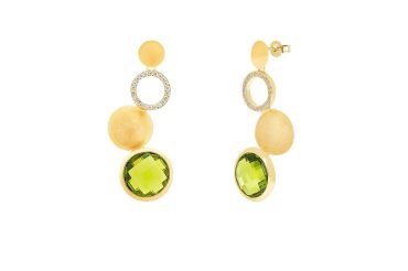 Brincos Cherie Verde em prata dourada Eugénio Campos 114.B291.D.7.00