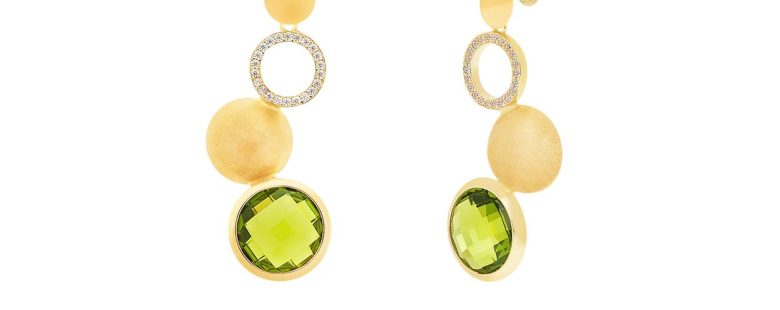 Brincos Cherie Verde em prata dourada Eugénio Campos 114.B291.D.7.00