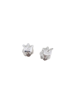 Brincos Coroa Ouro Branco 18k