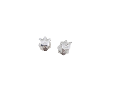 Brincos Coroa Ouro Branco 18k