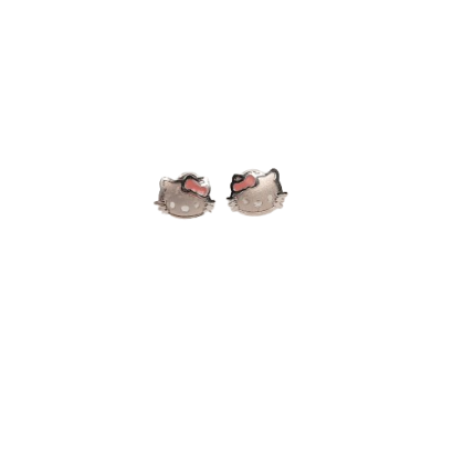 Brincos Hello Kitty Ouro Branco 19.2k