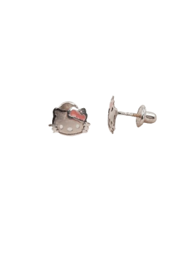 Brincos Hello Kitty Ouro Branco 19.2k