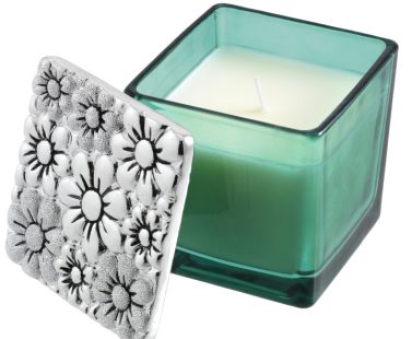 Vela Perfumada com Margaridas