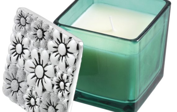 Vela Perfumada com Margaridas