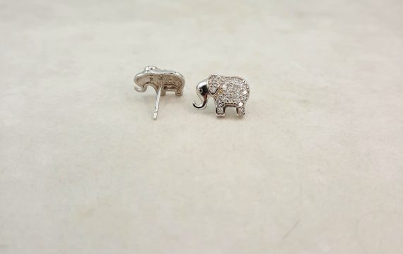 Brincos em Elefante em Prata com Zircónias 104718/EP