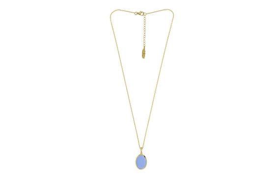 Colar Eugénio Campos Lira Celeste Prata Dourada 106.C329.D.5.00