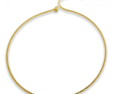 Colar Prata Dourada com Zircónias A017565/D