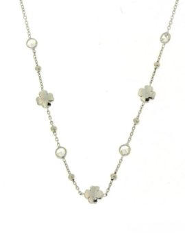 Colar em Prata Com Trevo e Zircónias A017953