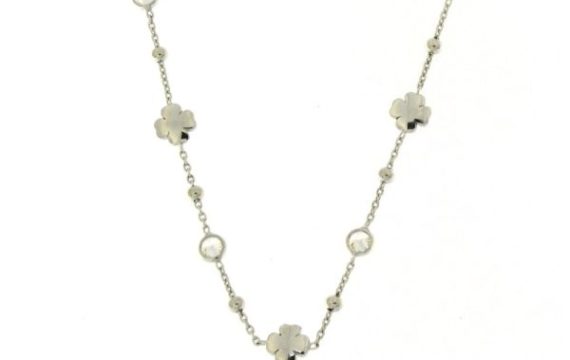 Colar em Prata Com Trevo e Zircónias A017953