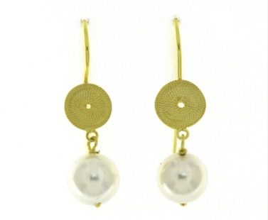 Brincos em Prata Dourada A047519/G