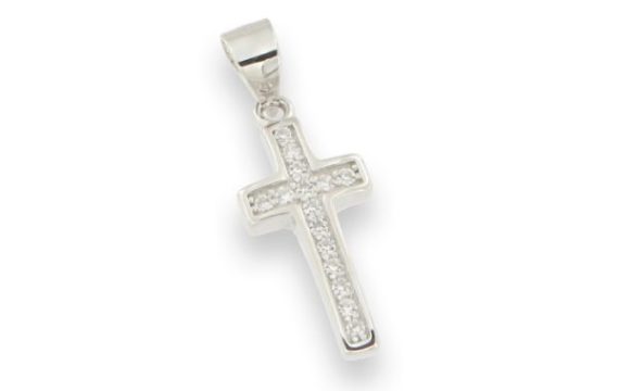 Cruz em Prata com Zircónias A092222