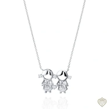 Colar Saudade 2 Meninas 1CL-FL0471BP.2