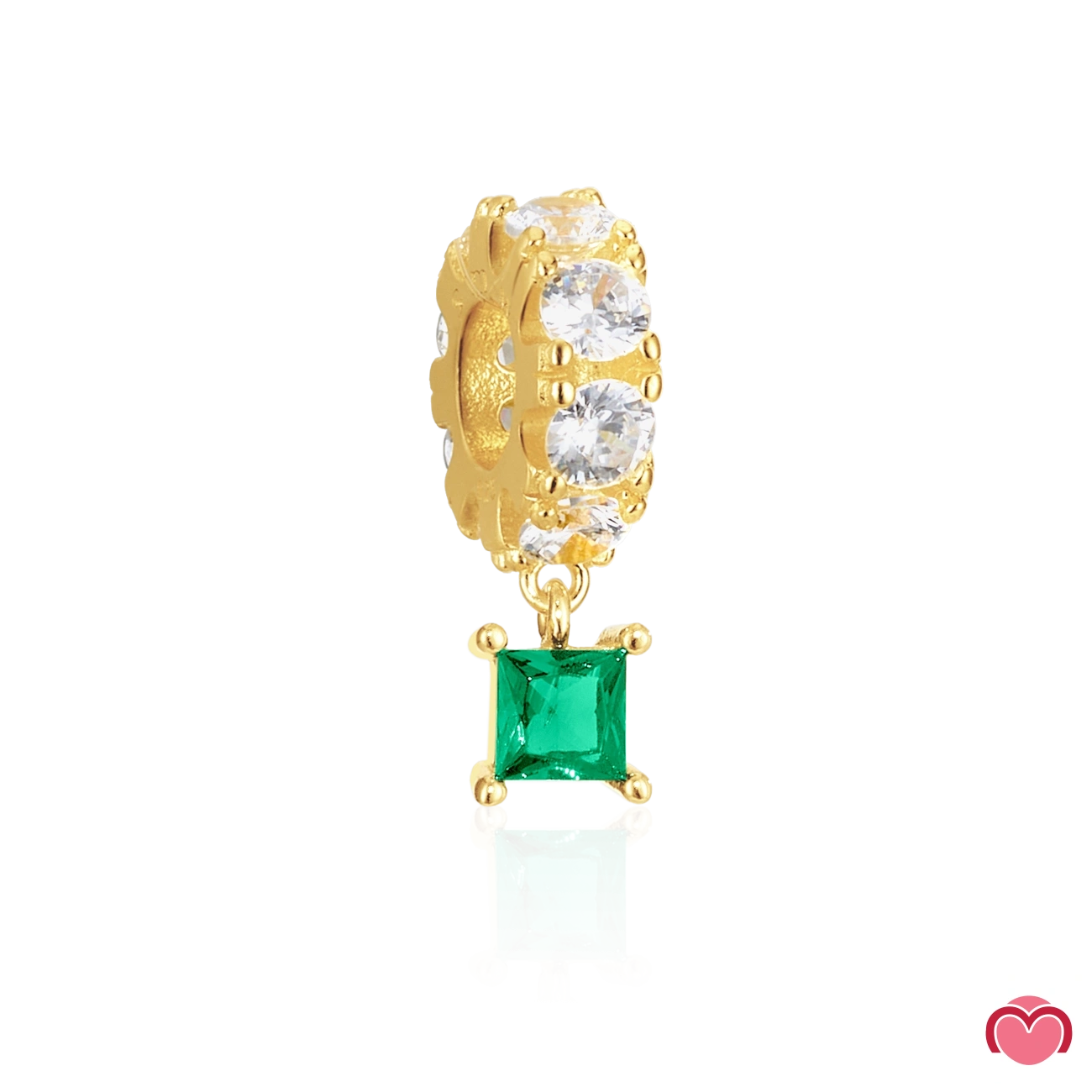 Ourivesaria Moreira - Relógios e Joias - Charm SMW Pedra Verde 1SMW1242 Charm SMW Pedra Verde 1SMW1242